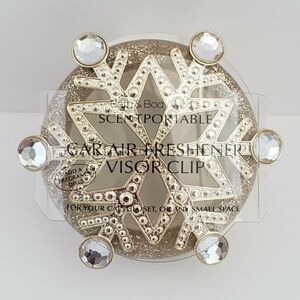 Retired Champagne Gold Snowflake Scentportable Gems Visor Clip No Disc BB Works